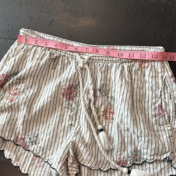 Anthropologie Ella Shorts Casual Floral Print Nightwear Striped Women's Small - Picture 6 of 8